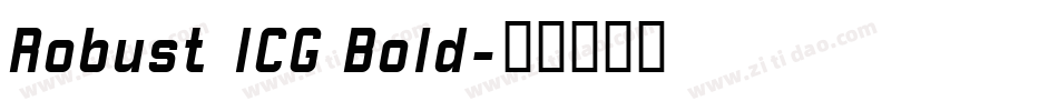 Robust ICG Bold字体转换